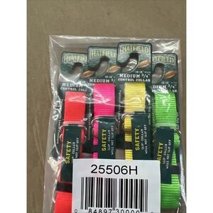 4 Pack Hatfield Safety Control Dog‎ Collar, Size Medium (12"-16" Neck) Assorted